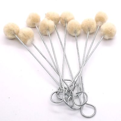10 Pack Medium Wool Daubers by Stecksstore 3445-00 For Leather Dyes, Sealers