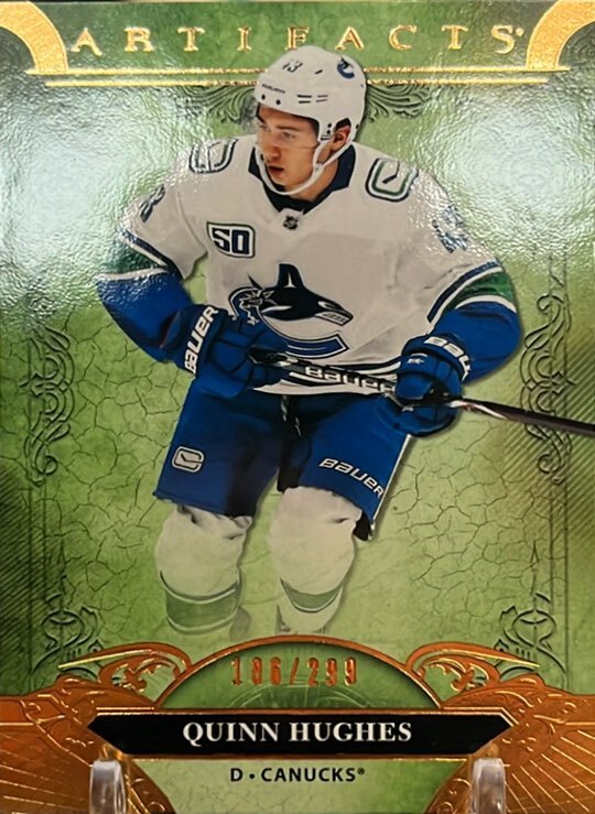 2020-21 Upper Deck Artifacts #103 Quinn Hughes Copper /299 SP Canucks