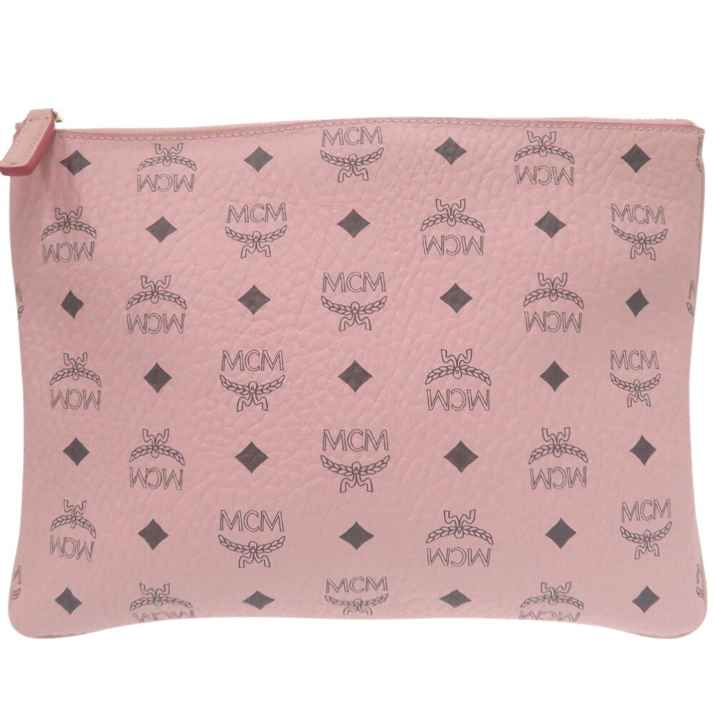 MCM Visetos 2way Crossbody Pouch Clutch Bag Shoulder Bag Pink | eBay