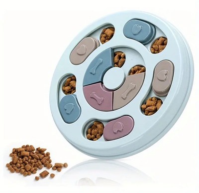 Interactive Puzzle Feeding Toy For Dogs, Increase IQ, Slow Feeding Pet Game Blue