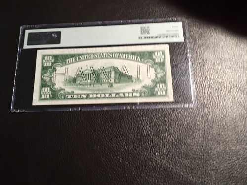 10.00 1934-A Hawaii Note PMG 40 Extremely fine nice looking note - Picture 2 of 2