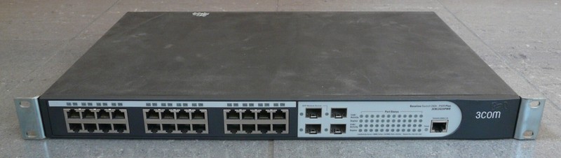 3Com Baseline Switch 2924-PWR Plus 3CBLSG24PWR 24 Port Gigabit Managed PoE A8C0