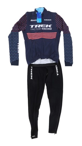 Santini Trek Factory Racing Team Issue Warmup Kit Long Slv Jersey + Tights XS - 第 1/5 張圖片