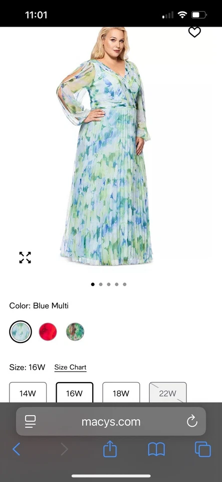 Maxi floral para mujer Betsy And Adam 16W Foto 3 de 4