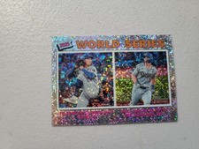 2026 Topps Heritage #312 World Series Highlights WSHL Chrome Silver Sparkle NM