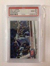 PSA 10 2017 Topps #1 Kris Bryant Swinging Cubs
