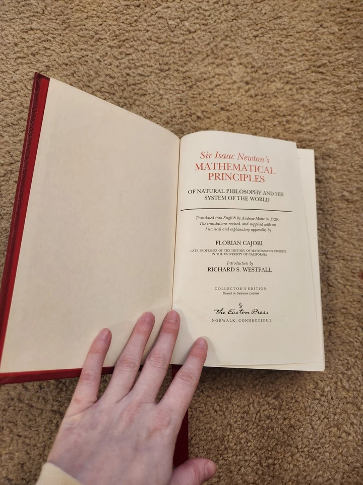 Кожа Principals 2000 Easton Press Исаак Ньютон математические принципы - Изображение 4 из 4