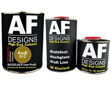 Autolack für Audi D1Z Sandstorm Yellow Metallic 1,25L Klarlack Set