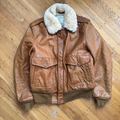 Vintage Schott NYC 174sm Custom Flight Jacket Fur Lined Leather
