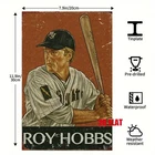2D Flat Vintage Baseball Player Tin Metal Signs Home Décor 8x12 Durable Iron Wal