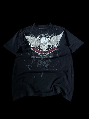 Avirex Studded Skull Tshirt Y2k RARE Vintage Affliction jesse pinkman