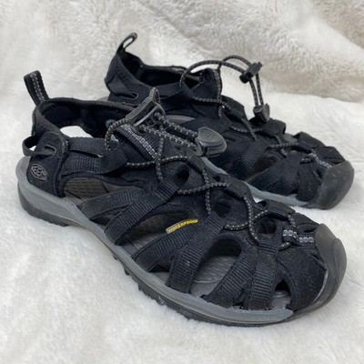 KEEN Whisper Sandals Black Waterproof Hiking Walking Shoes Outdoor Women's 6