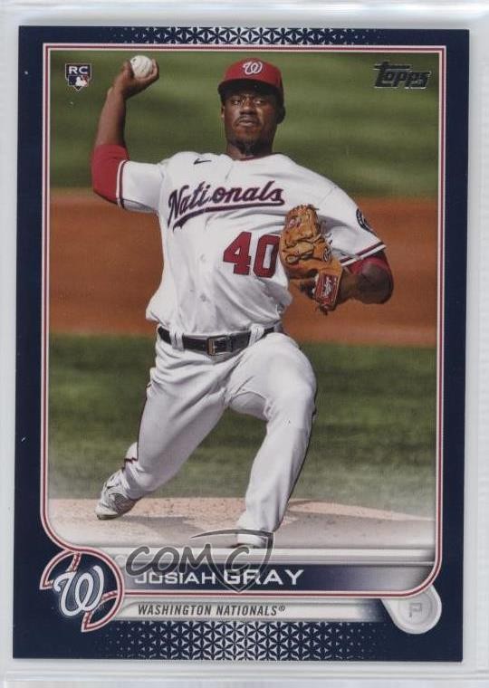 2022 Topps Series 1 Royal Blue Josiah Gray #43 Rookie RC 0f13
