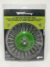 Forney 72758 Wire Wheel Brush 6" Twist Knot 5/8"-11 Thread Arbor, New Sealed