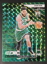 Jayson Tatum 2024-25 Mosaic EPIC PERFORMERS GREEN PRIZM Insert Card (no.4)