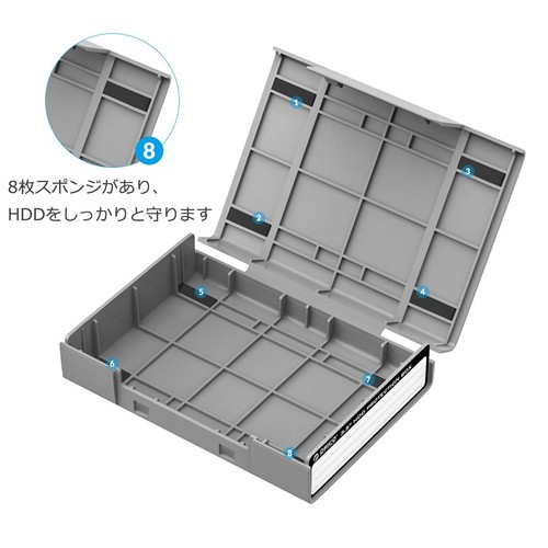 ORICO Portable 3.5 Inch Hard Disk Storage Case HDD Storage Case 3.5 Inch St 188 - Bild 4 von 7