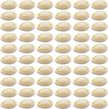 200 PCS Natural Cowrie Shell Beads - 12-18mm Polished Spiral Sea Shells for Jewe