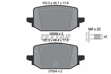 TEXTAR Bremsbelagsatz Scheibenbremse Q+ 2658904 für RENAULT KANGOO 3 TCe 100 130