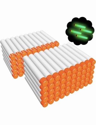 100PCS Refill Darts Glow in the Dark Bullets Pack for Nerf Elite 2.0 Blasters