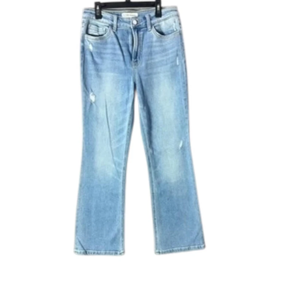 Jeans Flying Monkey lavado claro recortados pierna recta talla 28 Foto 2 de 4