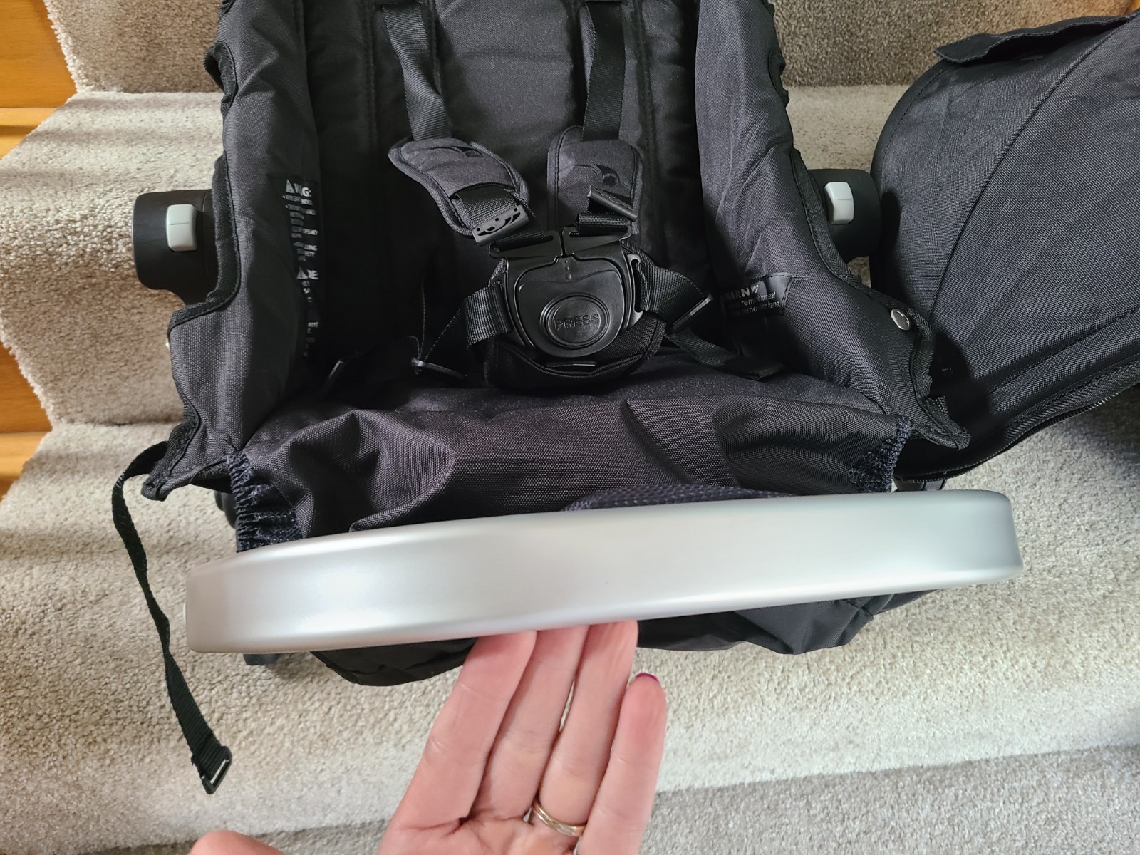 BRAND NEW! BABY JOGGER City Select COMPLETE seat Silver Frame black fabric ONYX!