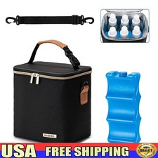Insulated Breastmilk Cooler Bag Baby Bottles W/ Ice Pack  Adjustable Strap New