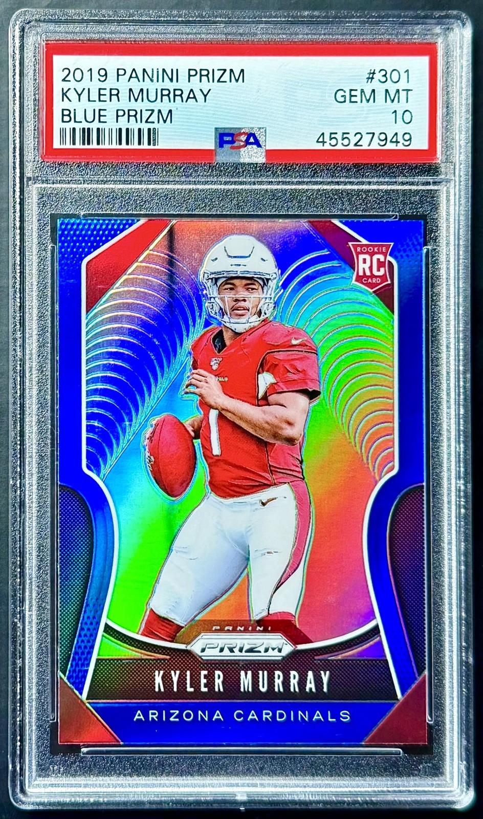 2019 Panini Prizm KYLER MURRAY #301 Blue Prizm SSP Rookie PSA 10 Gem Mint! POP 5