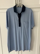 Greyson Men's Blue Short Sleeve Polo Shirt Size L NWOT