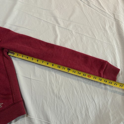 Y2K Hollister Hoodie mit Kunstfellfutter und durchgehendem Reißverschluss Damen Gr. L Spellout Sherpa - Bild 10 von 11