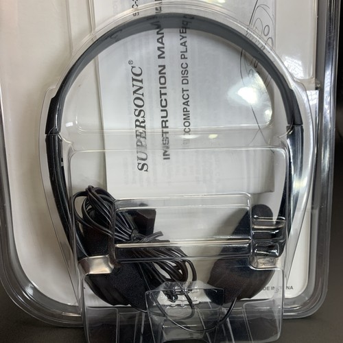 VTG Supersonic Portable Cd Player SC-2005 Headphones New Bass Boost 1 Bit DAC - Picture 8 of 10