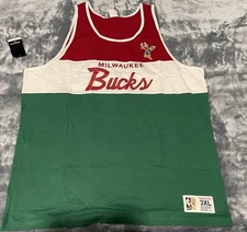 Milwaukee Bucks Men’s 3XL Cotton Tank Top, Mitchell & Ness Brand, New with Tags
