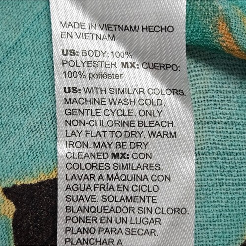 Chico’s Size 3 (XL/16) Multicolor Floral Print Blouse Long Sleeve Boho Top - Picture 11 of 15
