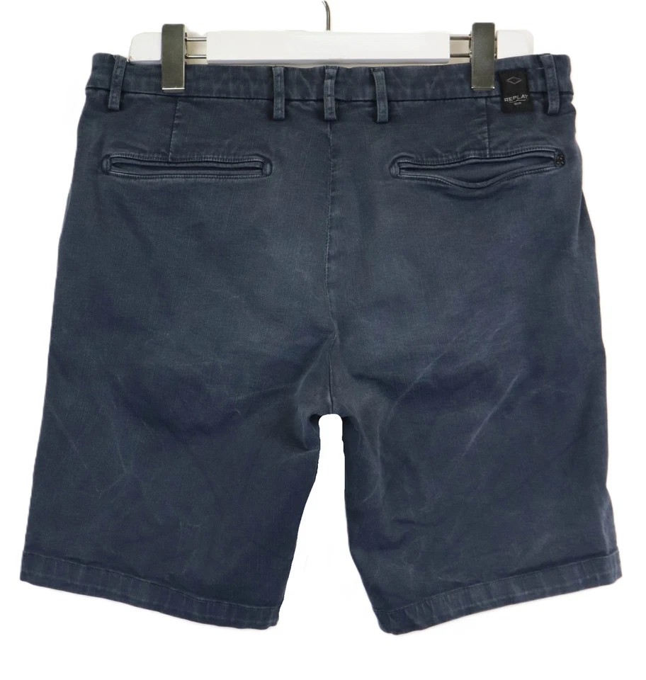 REPLAY Benni Short Regular Fit Hyperflex Shorts Men's W33 Chino Pockets - Image 2 of 4