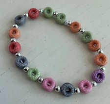 Girl's Jewelry Colorful Beaded Froot Loops Cereal Kids Bracelet Plastic