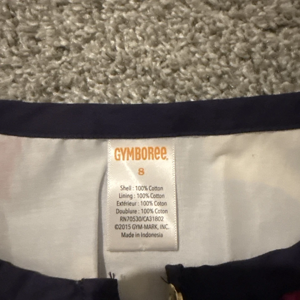 Vestido Gymboree Niña Talla 8 Azul Oscuro Y Claro Flor Magenta Foto 2 de 2