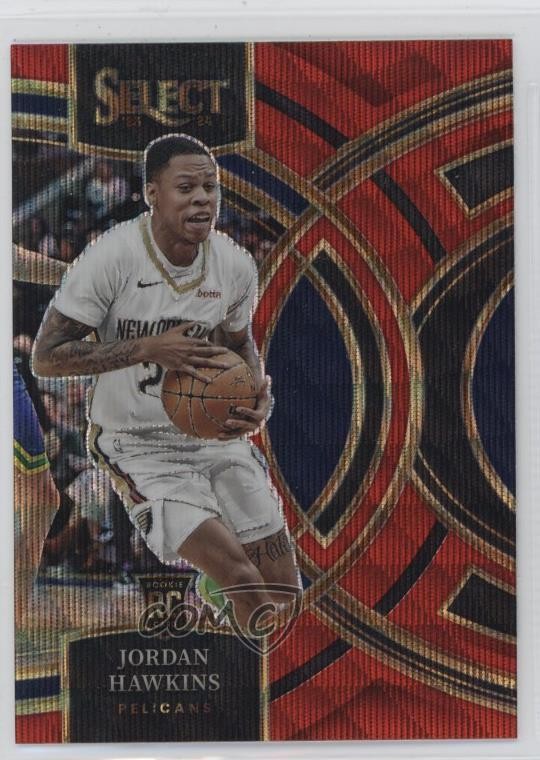 2023-24 Panini Select Premier Level Red Wave Prizm Jordan Hawkins Rookie RC 1pk2