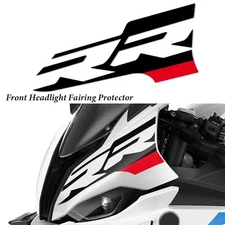 For BMW S1000RR Front Headlight Fairing Protector Pad Decal Sticker RR 2019-2023