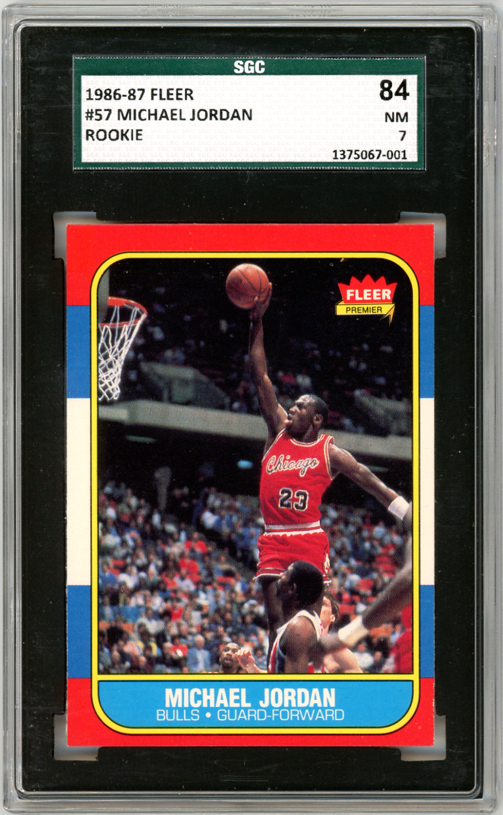 1986 - 1987 Fleer Michael Jordan Rookie #57 SGC 7 P1472