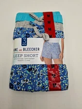 Jane And Bleecker Women's 3 Pack Sleep Short, Ditsy Blue, Size: Medium, New