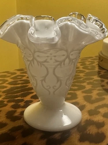 Fenton Silver Crest Spanish Lace Vase