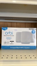 Netgear Orbi RBK763S AX5400 Tri Band WiFi 6 Mesh Router 2 Satellites 7500 SqFt