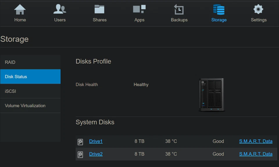 Western Digital My Cloud PR2100 NAS – 2-Bay – 16TB (2×8TB WD Red Plus Drives) - Image 3 of 4