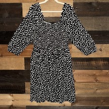 LANE BRYANT Women’s Plus Size Dress 18 20 Black White Print Knit Jersey Woman