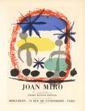 Joan Miro Lithographie Affiche " Constellations "