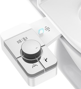 Non-Electric Toilet Bidet Attachment One-Touch Dial Self-Clean Elongated