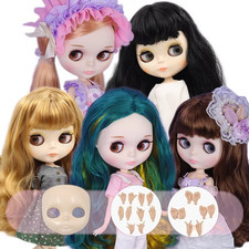 Factory Blythe Doll 12" Jointed Body Matte Face Shiny Face White Skin for Custom