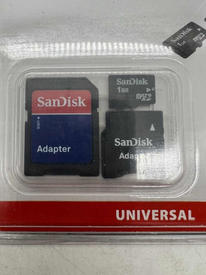 New Sealed Sandisk 1 GB Memory Card With Adapters 3 in 1 Free Shipping - Image 2 of 3