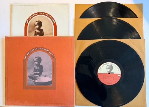 CONCERT FOR BANGLADESH 3-LP 1971 Box Set w/Booklet BEATLES NM VG+