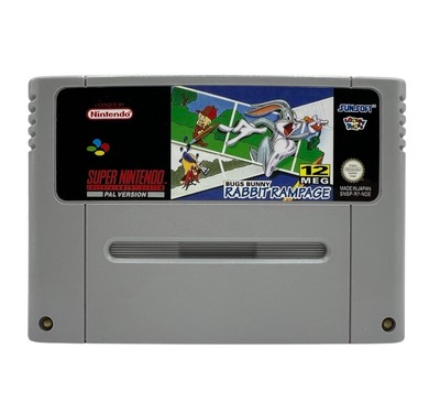 SNES Bugs Bunny Rabbit Rampage - Super Nintendo Entertainment System