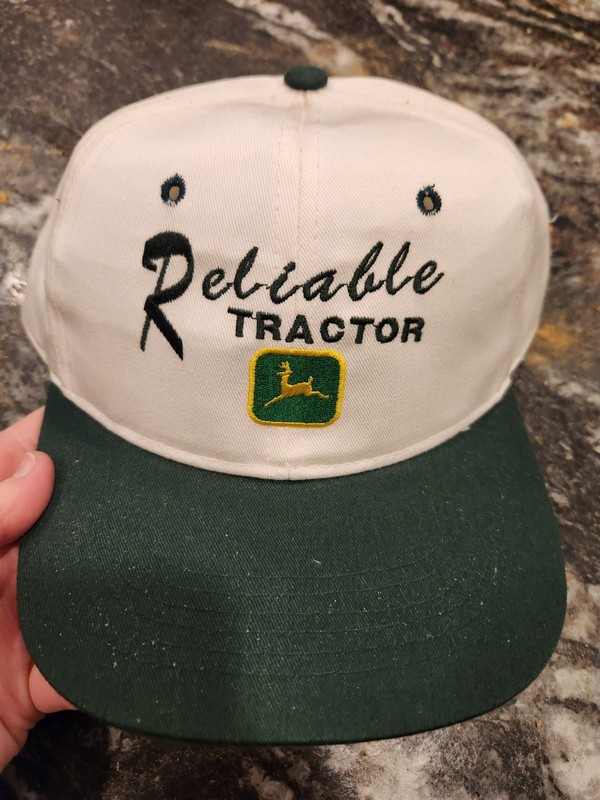 VINTAGE RELIABLE TRACTOR JOHN DEERE TRUCKER MESH SNAPBACK OSFA HAT CAP, EXC.!